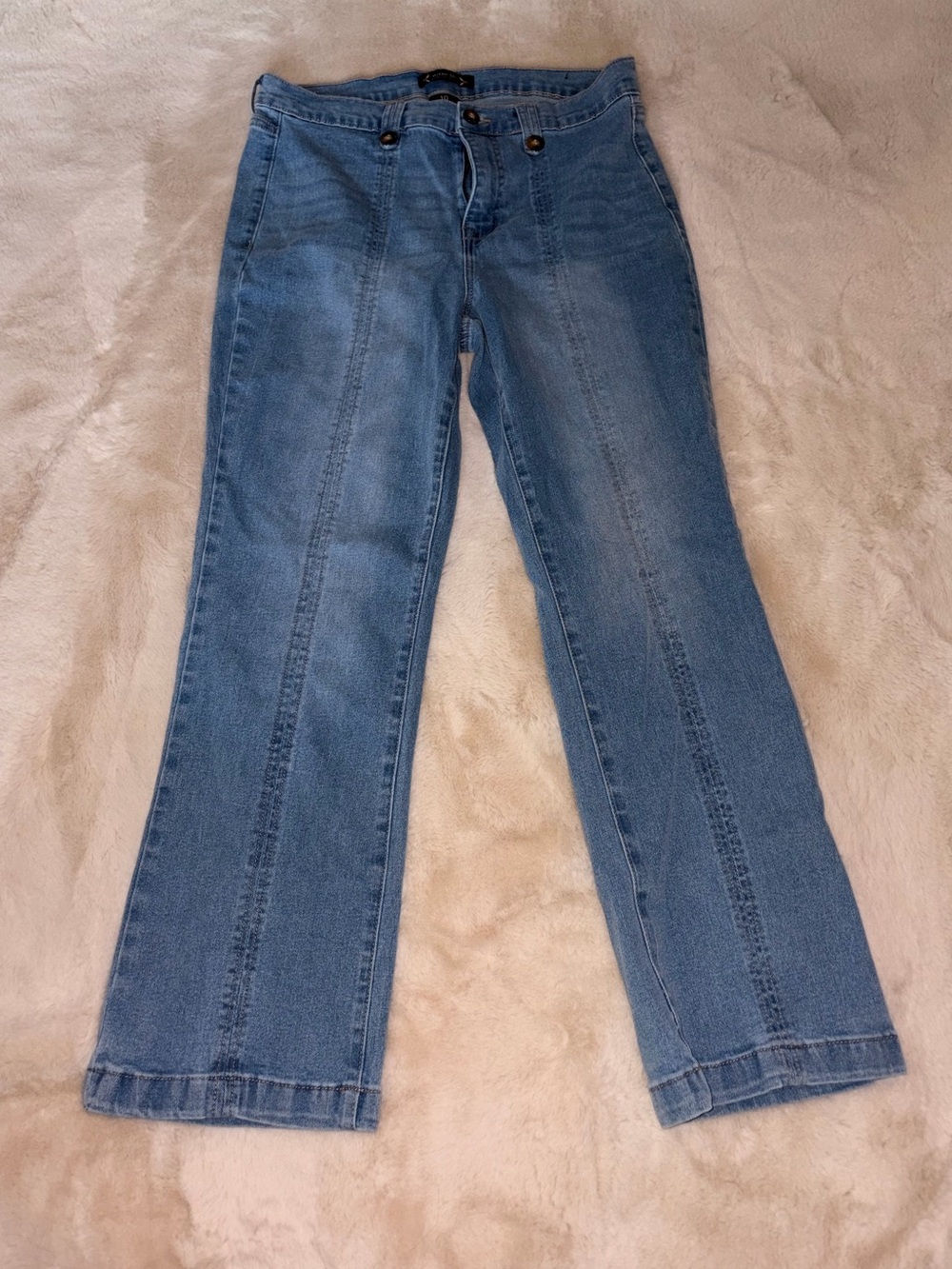 Nanette Lepore Belle High Rise Ankle Boot Jeans Women’s Size 10 Light Wash